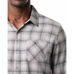 Travis mathew Mens M day and night button up shirt plaid lightweight long sleeve